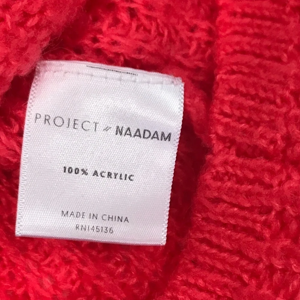 Project Naadam Open Knit Tied Bell Sleeve sweater